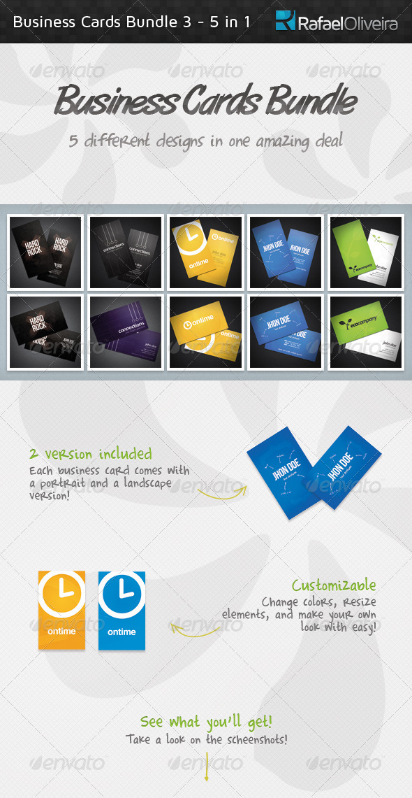 Business Cards Bundle 3 5 in 1 Business Cards Bundle 3 5 in 1