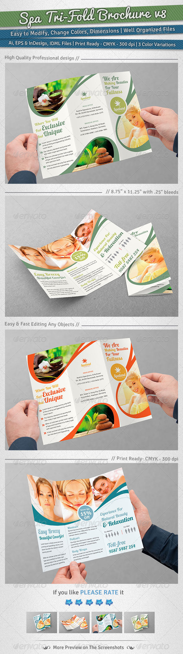 Spa Tri-Fold Brochure Volume 8 Spa Tri-Fold Brochure Volume 8