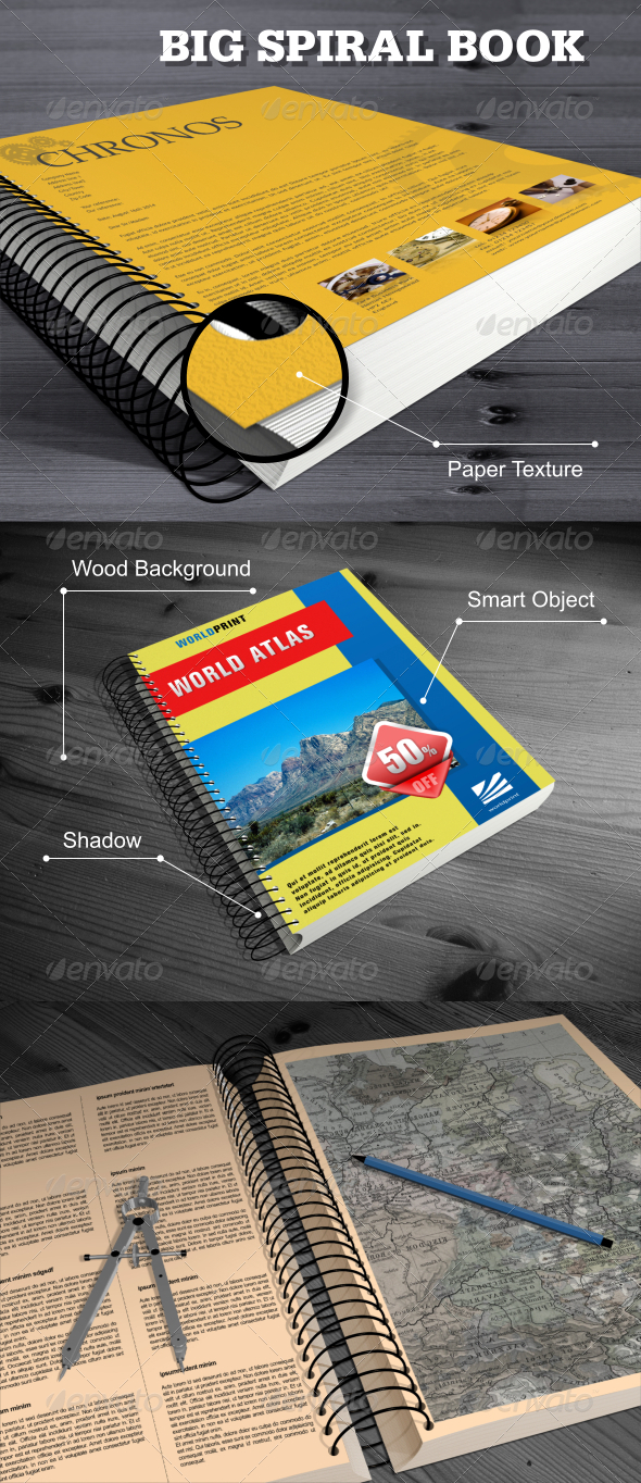 Big Spiral Book Mock-Up Big Spiral Book Mock-Up