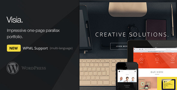 Visia - Responsive One Page Retina WordPress Theme