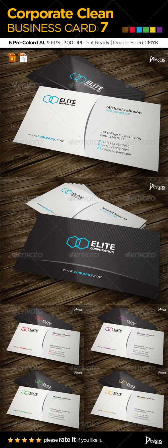 Corporate Clean Business Card 7 Corporate Clean Business Card 7