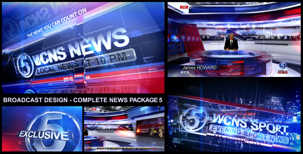 Broadcast Design - Complete News Package 5 6058779  - shareDAE