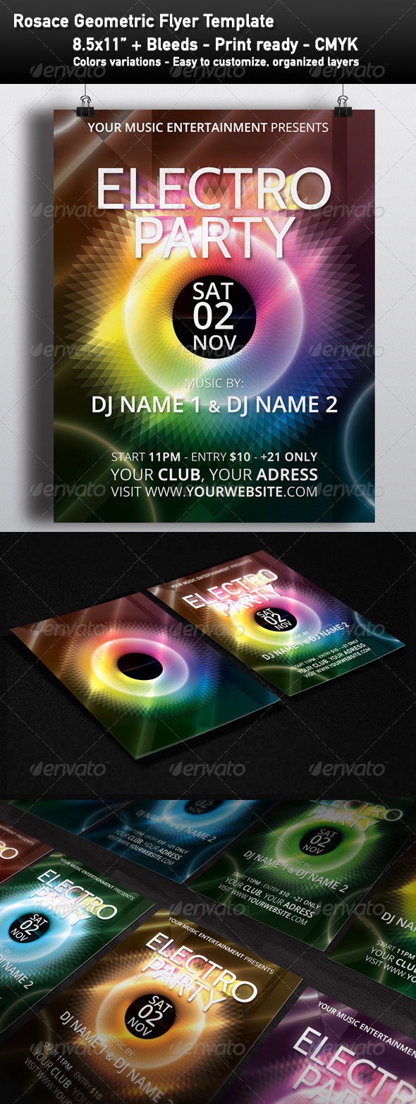 Rosace Geometric Flyer Template Rosace Geometric Flyer Template