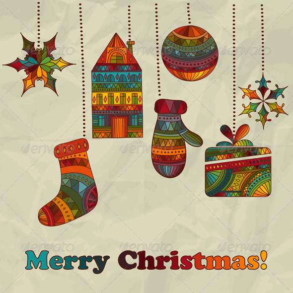 Vector Christmas Greeting Card