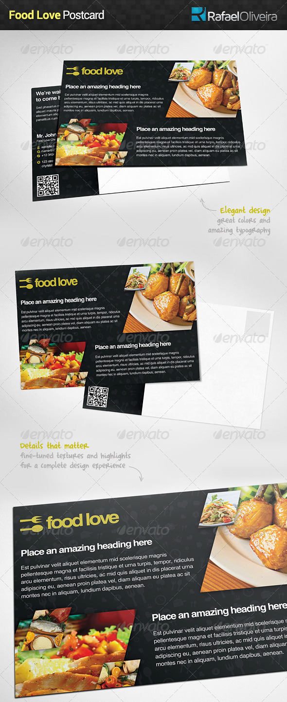 Food Love Postcard Food Love Postcard