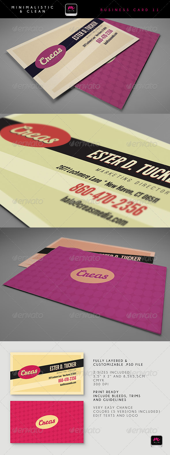 Clean Business Card Template 11 Clean Business Card Template 11