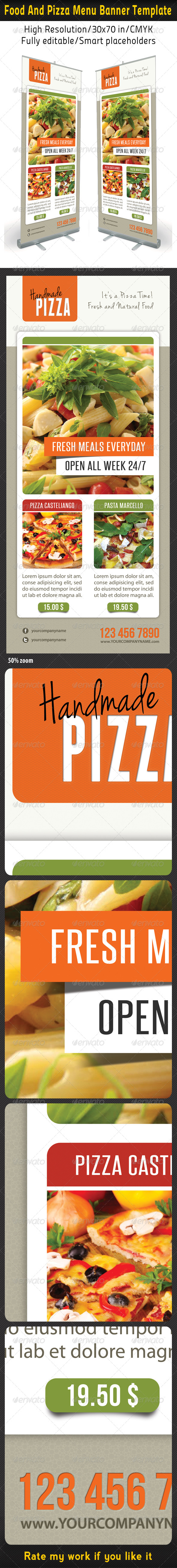 Food And Pizza Menu Banner Template 05 Food And Pizza Menu Banner Template 05