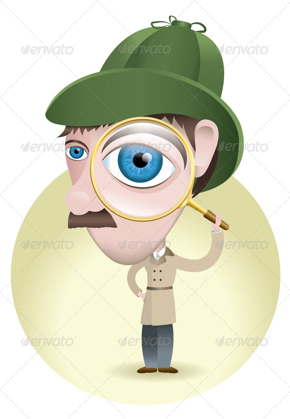 Detective Looking for Clues Detective Looking for Clues