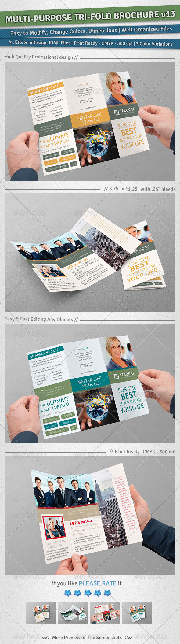 Multi-purpose Tri-Fold Brochure Volume 13 Multi-purpose Tri-Fold Brochure Volume 13