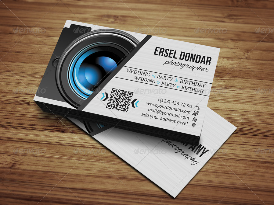 Photographer Business Card v2 by erseldondar | GraphicRiver