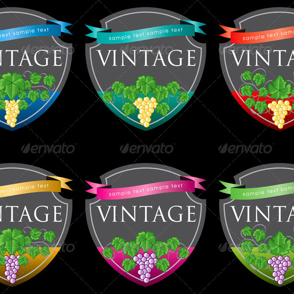 Wine Labels Design Template Set Wine Labels Design Template Set