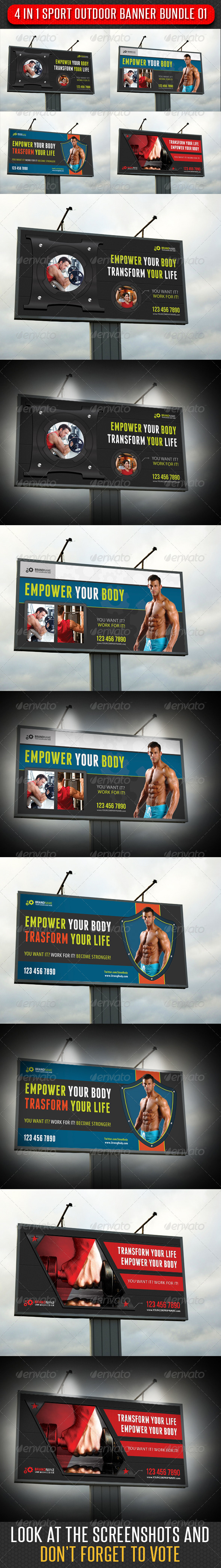 4 in 1 Sport Outdoor Banner Bundle 01 4 in 1 Sport Outdoor Banner Bundle 01