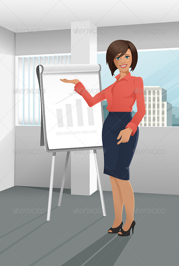 Businesswoman Giving a Presentation Businesswoman Giving a Presentation