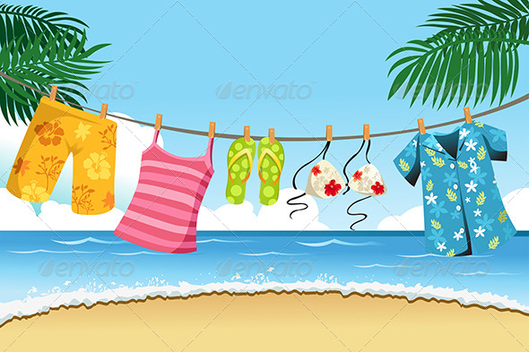 Drying Summer Clothes Drying Summer Clothes