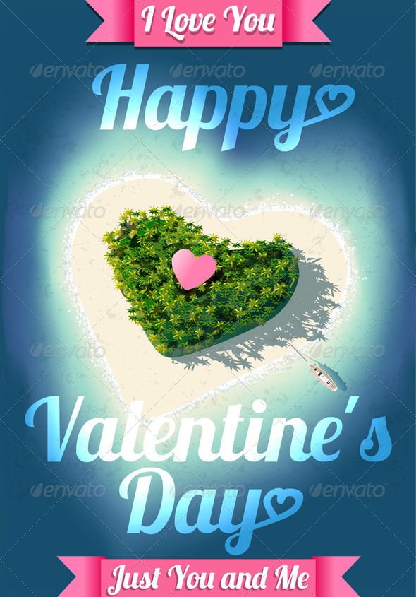 Happy Valentine s Day Tropical Island Happy Valentine s Day Tropical Island