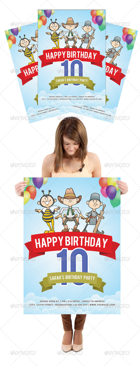 Happy Birthday Party Flyer Poster Happy Birthday Party Flyer Poster
