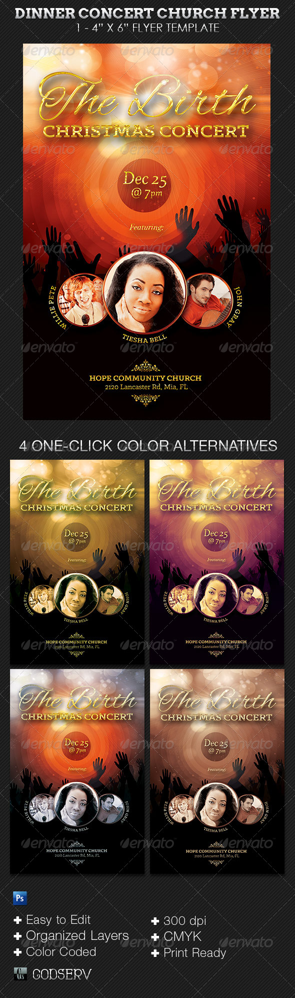 The Birth Christmas Concert Flyer - Holidays Events