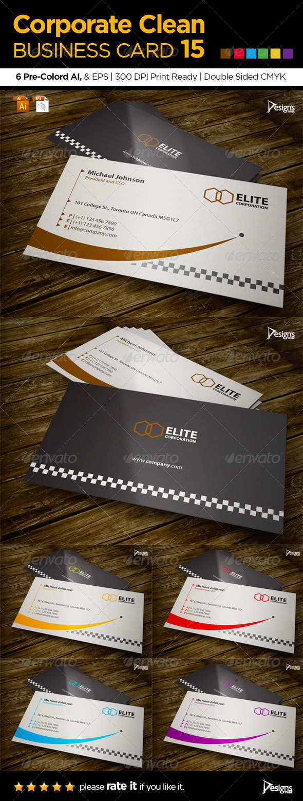 Corporate Clean Business Card 15 Corporate Clean Business Card 15