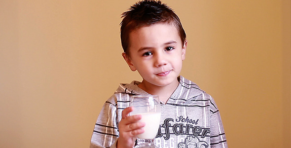 Little Boy Drinking Milk Little Boy Drinking Milk