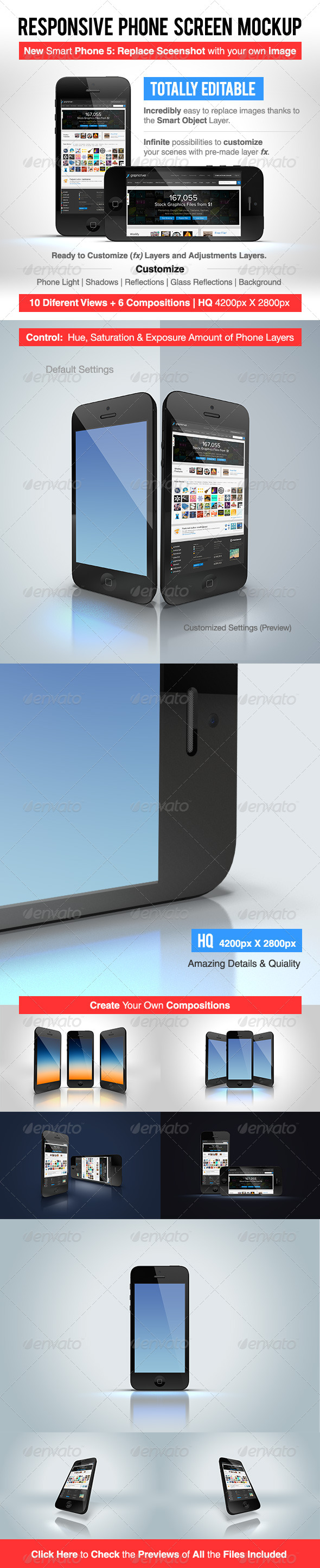 Responsive Phone Screen Mockup