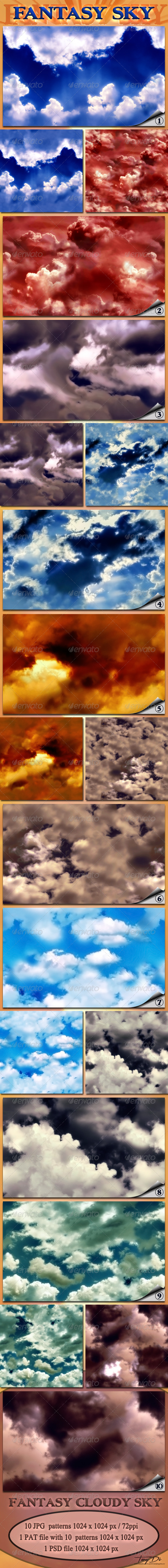 Fantasy Cloudy Sky - Nature Textures / Fills / Patterns