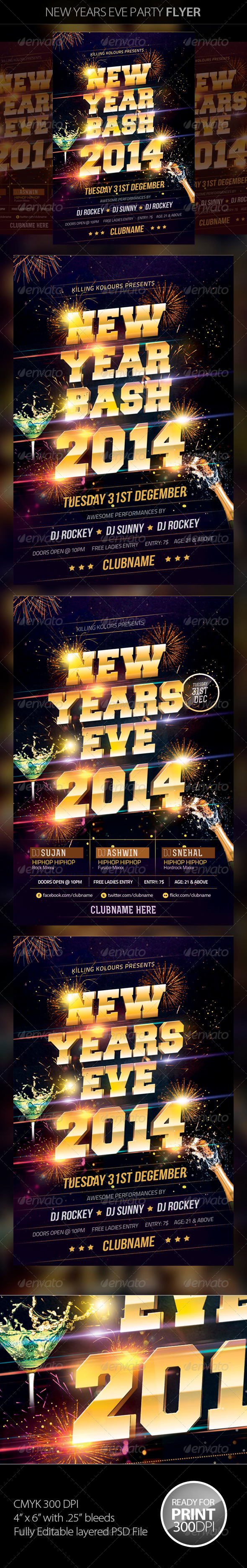 New Year Party Flyer - Clubs & Parties Events