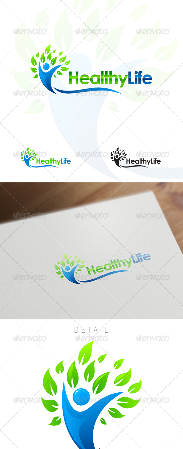 Healthy Life - Wellness &amp; Medical Logo Design - Humans Logo Templates