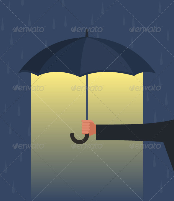 Hand Holding an Umbrella Hand Holding an Umbrella