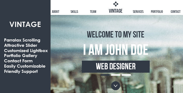 Vintage Multipurpose Parallax Muse Template