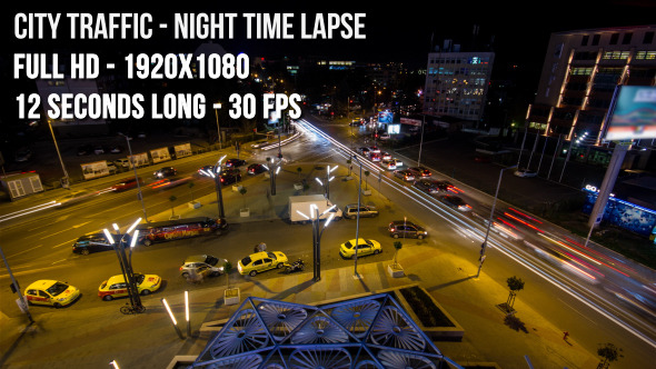 City Traffic Night Time lapse City Traffic Night Time lapse