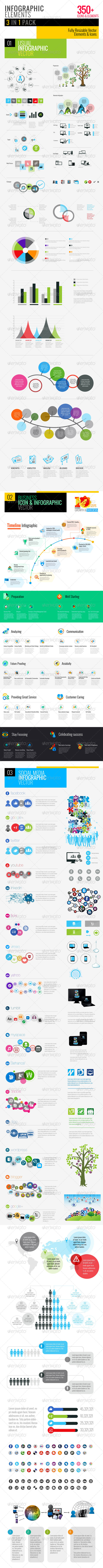 GraphicRiver Clean Infographics Pack 3 in 1 6162998 GraphicRiver Clean Infographics Pack 3 in 1 6162998