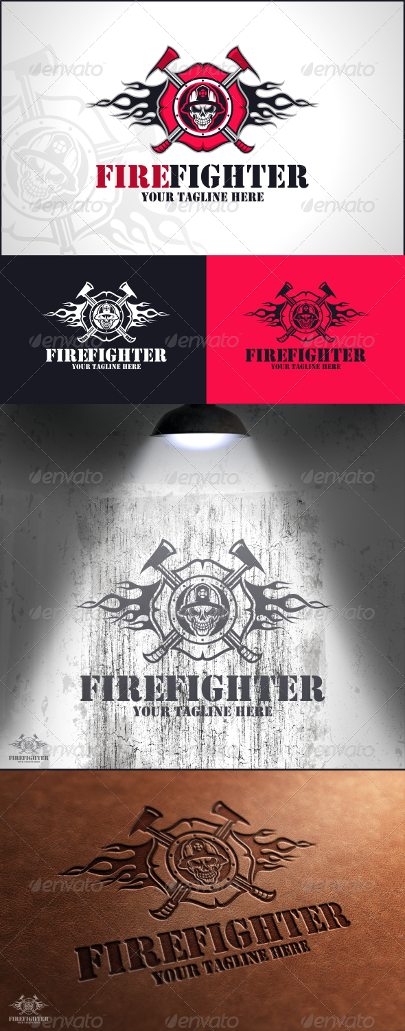 Fire Fighter Logo Template