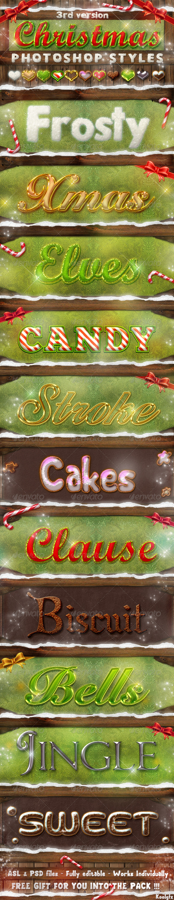 Christmas Photoshop Styles V3 - Text Effects Styles