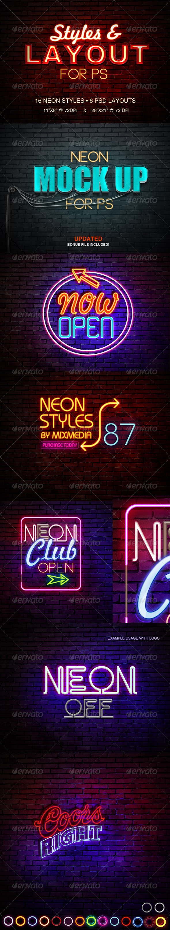 Neon Sign Styles - Photoshop Add-ons