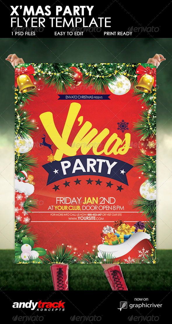 Christmas Party Flyer Template