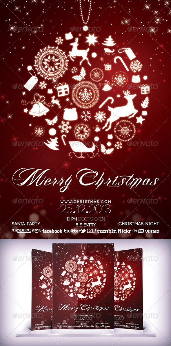 Christmas Night Party Flyer