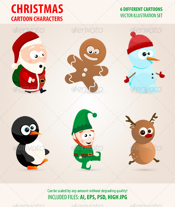 Christmas Cartoon Characters Christmas Cartoon Characters