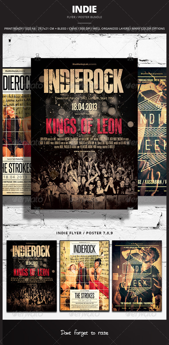 Indie Flyer Poster Bundle 3 Indie Flyer Poster Bundle 3