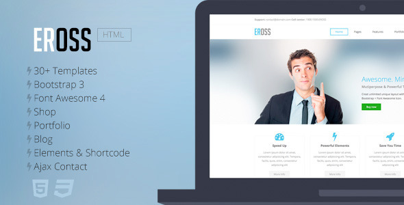 Eross - Responsive Multipurpose HTML5 Template
