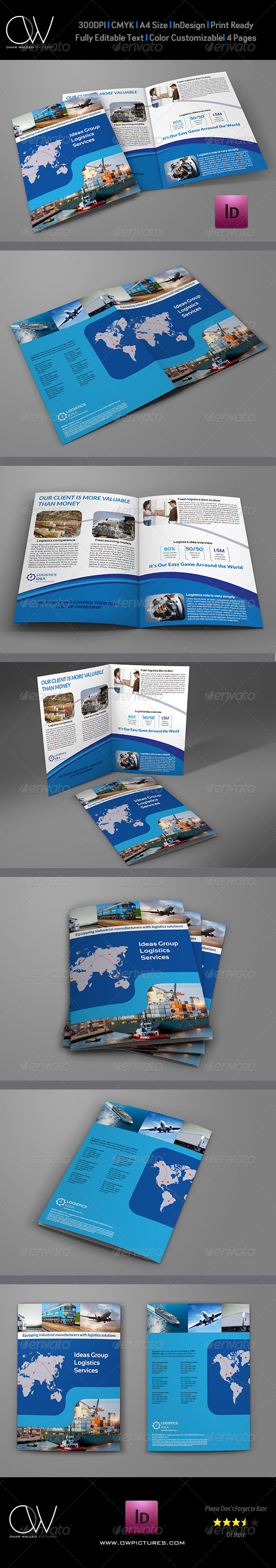 Logistics Services Bi Fold Brochure Template Logistics Services Bi Fold Brochure Template