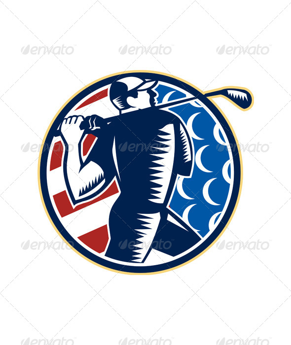 American Golfer Tee Off Golf Retro American Golfer Tee Off Golf Retro