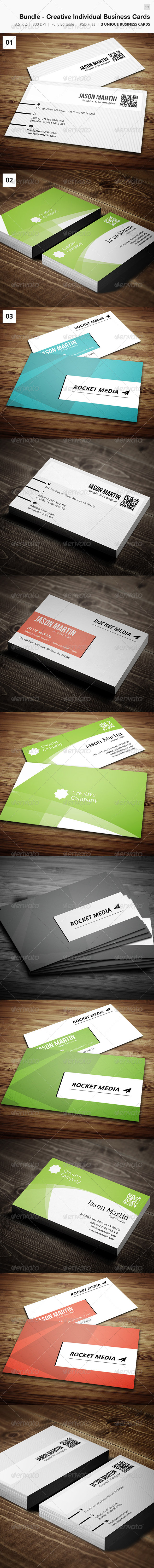 Bundle Creative & Corporate Business Cards 19 Bundle Creative & Corporate Business Cards 19