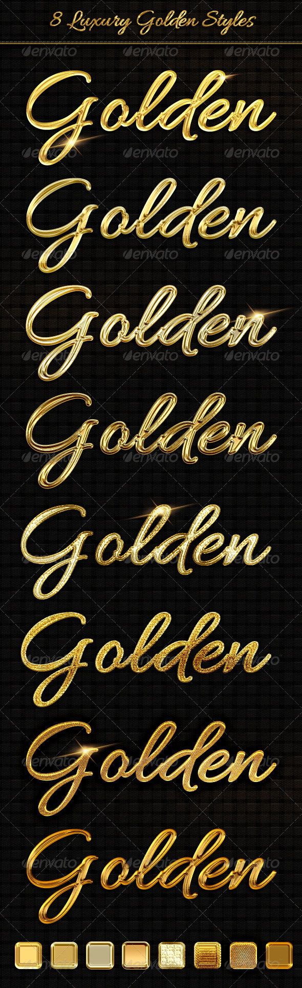 8 Luxury Golden Text Styles - Text Effects Styles