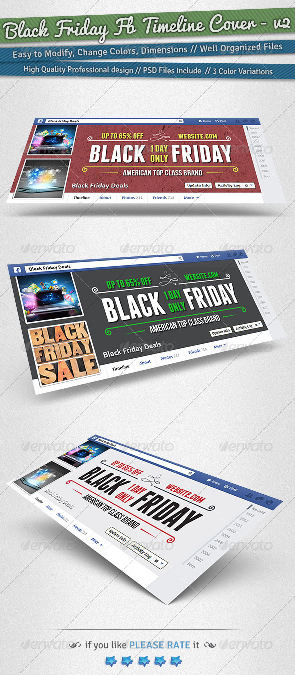 Black Friday / Promotion Timeline Cover | Volume 2