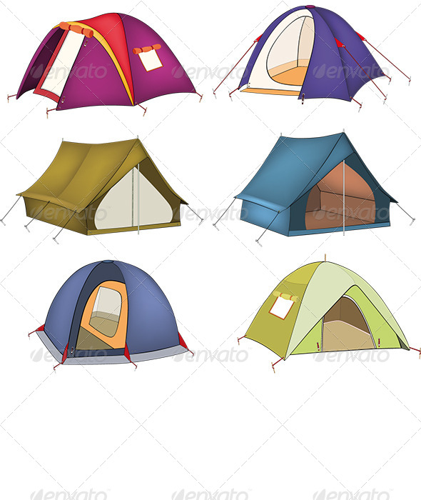Set of Tourist Tents Set of Tourist Tents