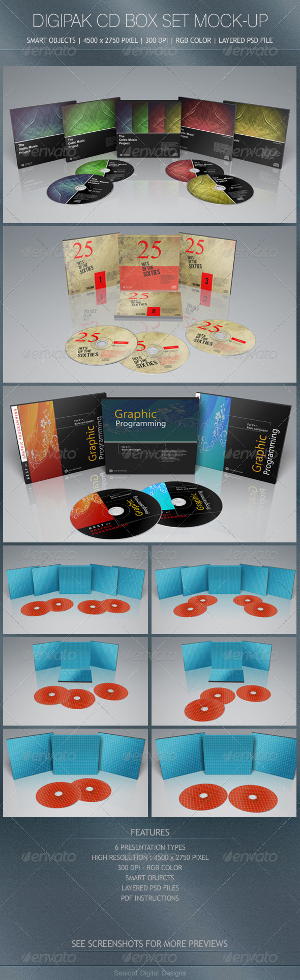 Digipak CD Box Set Mock-Up Digipak CD Box Set Mock-Up