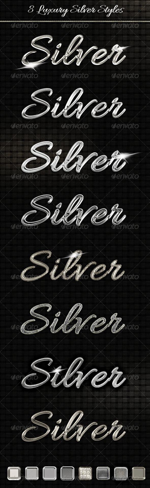 8 Luxury Silver Text Styles - Text Effects Styles