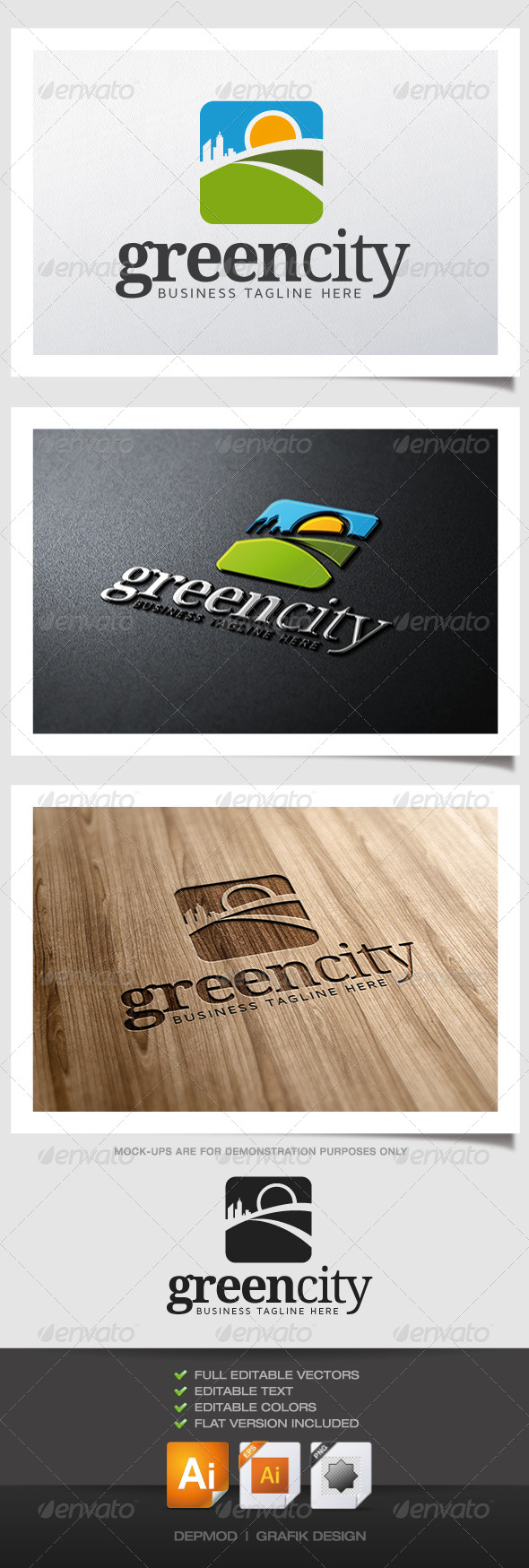 Green City Logo - Symbols Logo Templates