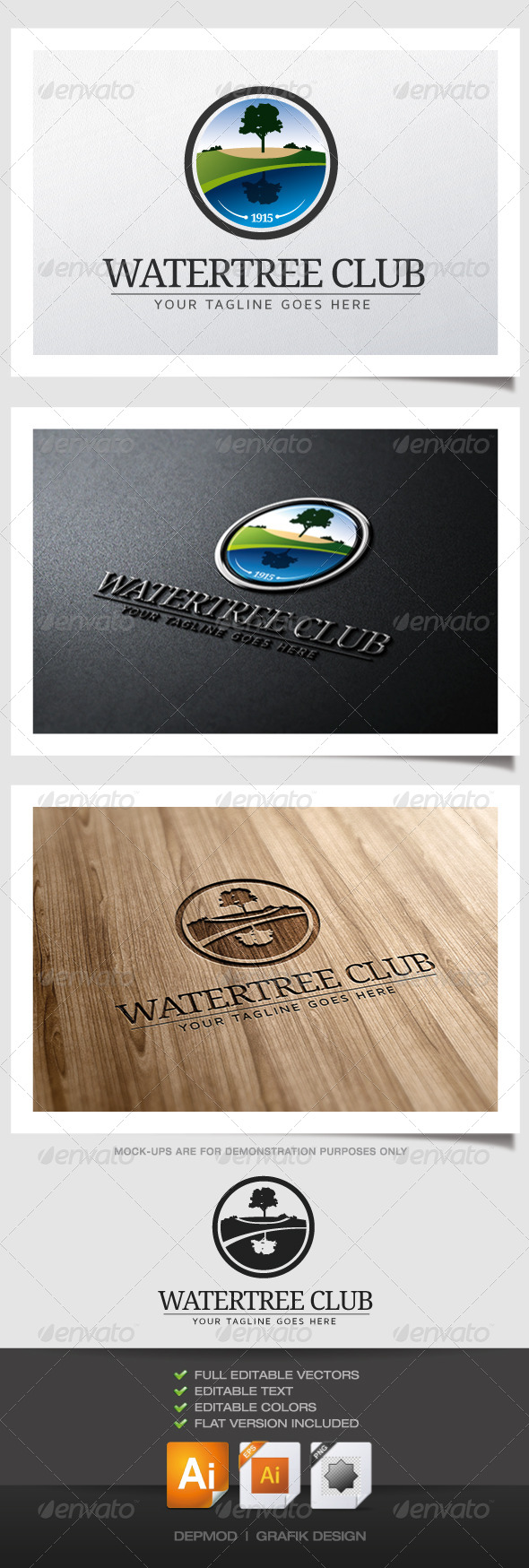Watertree Club Logo - Nature Logo Templates