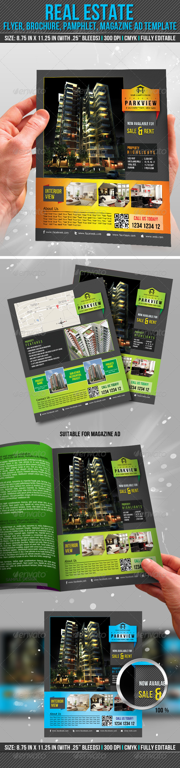 Real Estate Flyer, Brochure, Pamphlet, Magazine Ad